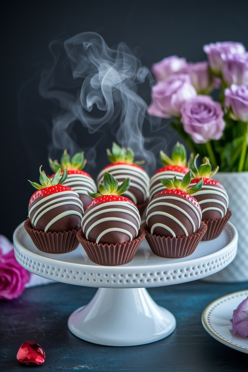 valentine chocolate strawberries tuxedo