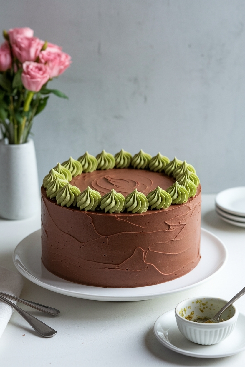 taurus zodiac chocolate pistachio cake