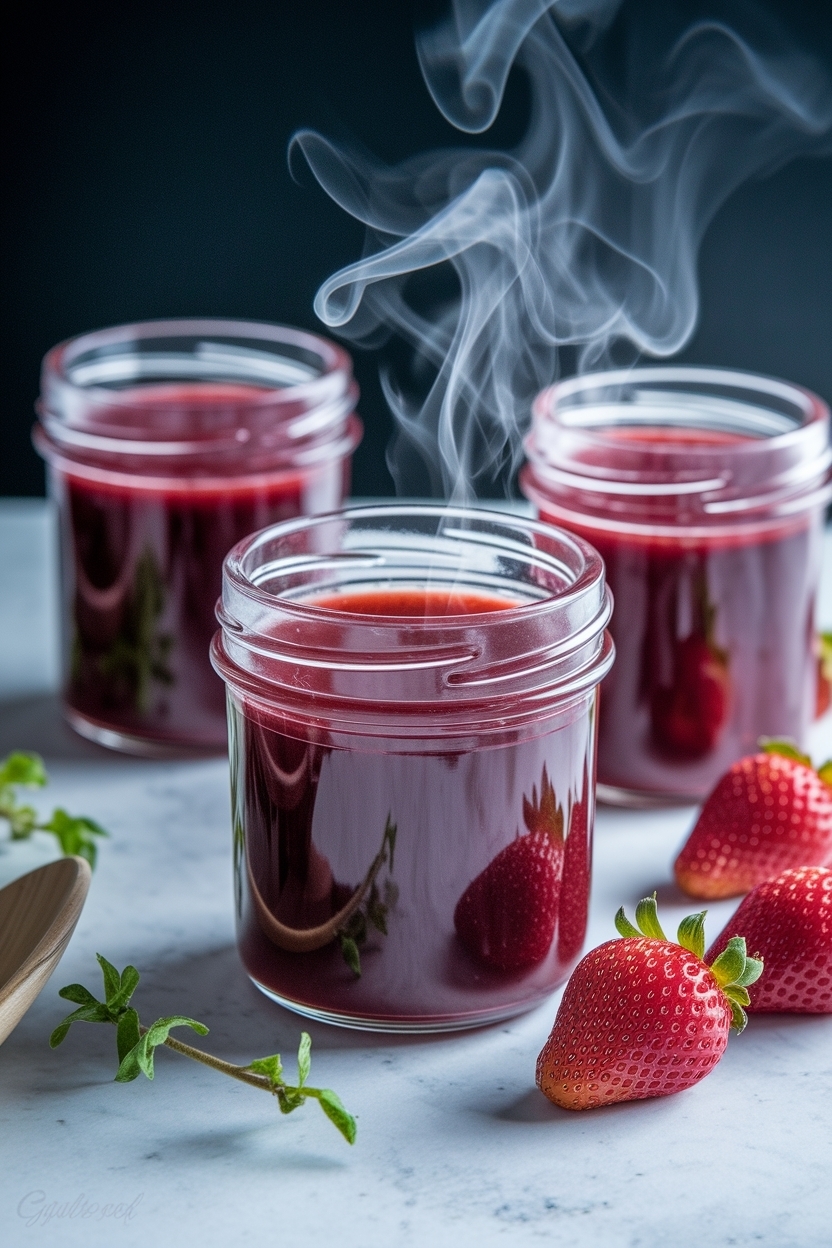 strawberry rhubarb freezer jam