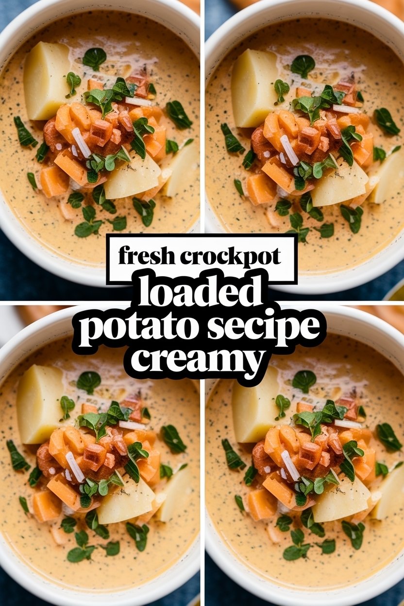 crockpot loaded potato soup recipe creamy