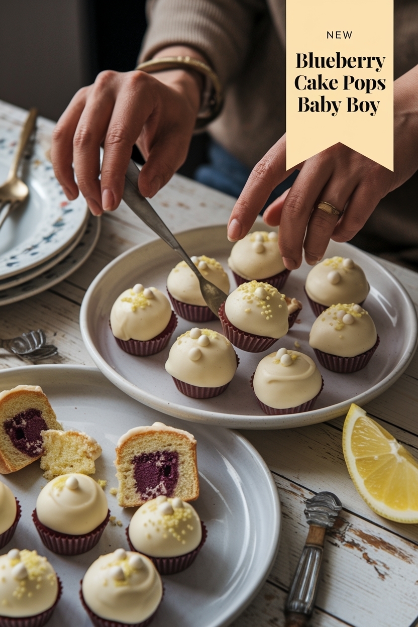 blueberry lemon cake pops baby boy