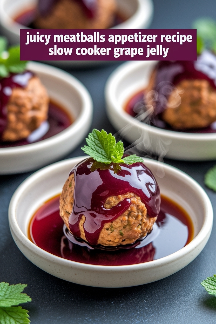 meatballs appetizer recipe slow cooker grape jelly