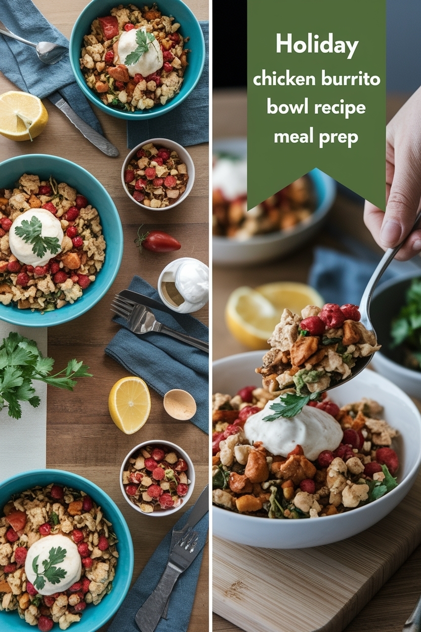 chicken burrito bowl recipe meal prep