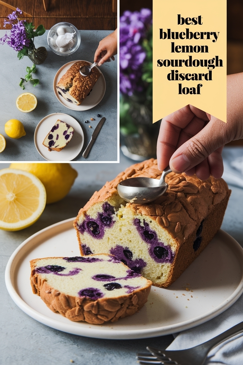 blueberry lemon sourdough discard loaf