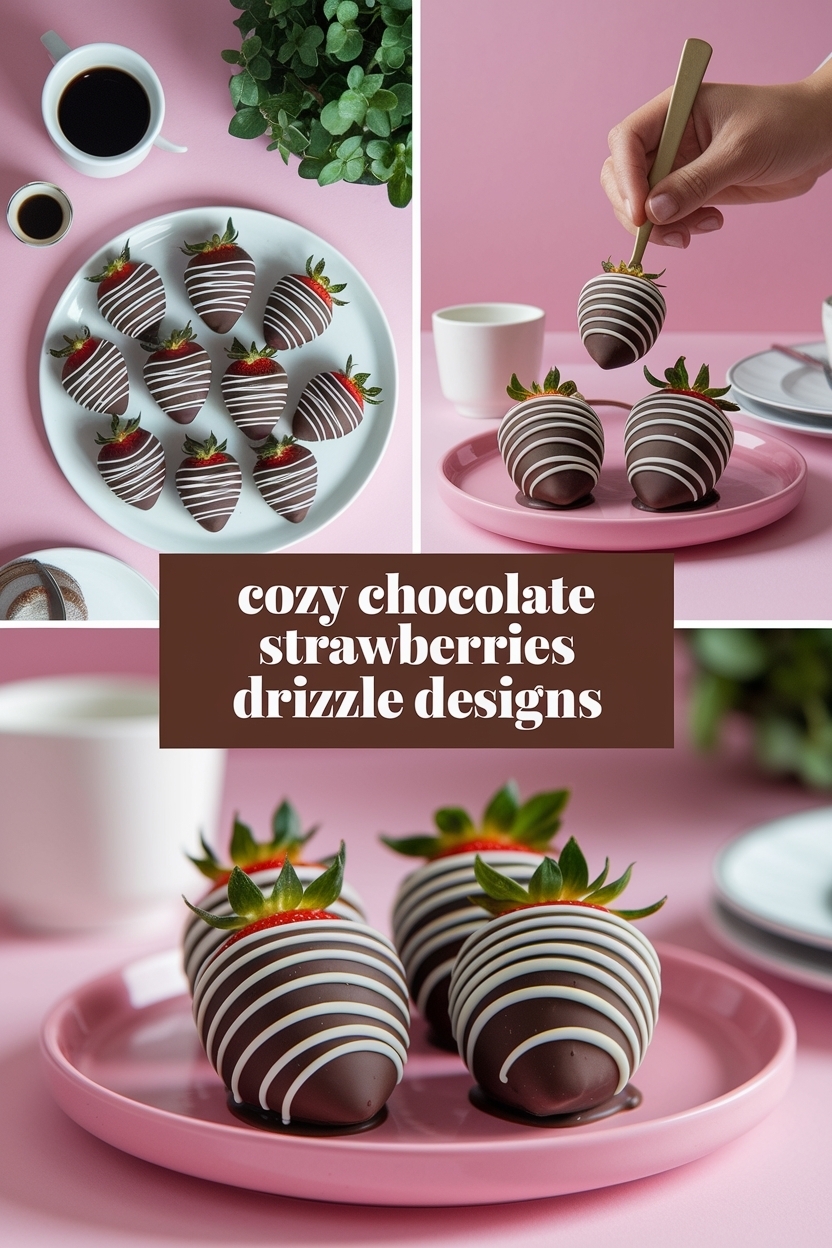 chocolate covered strawberries drizzle designs