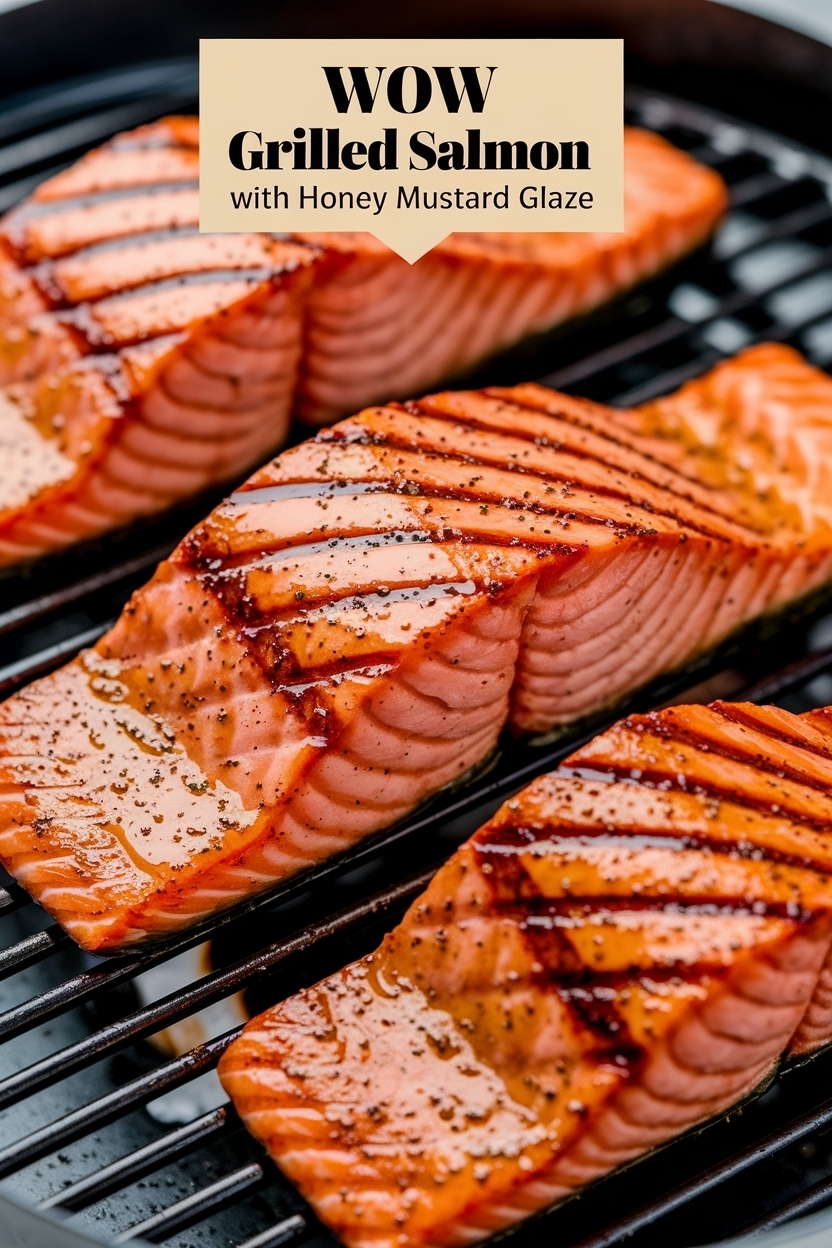 grilled salmon with honey mustard glaze