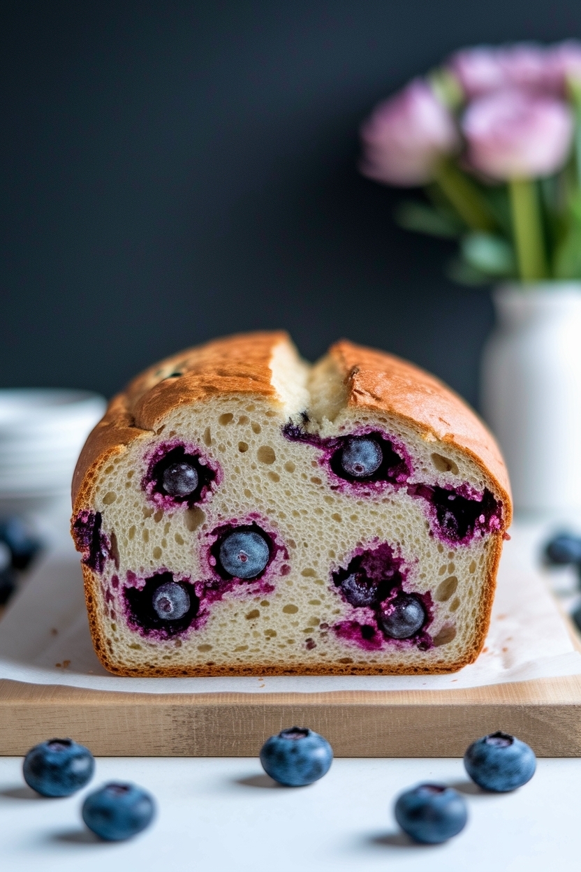 blueberry sourdough sandwich loaf