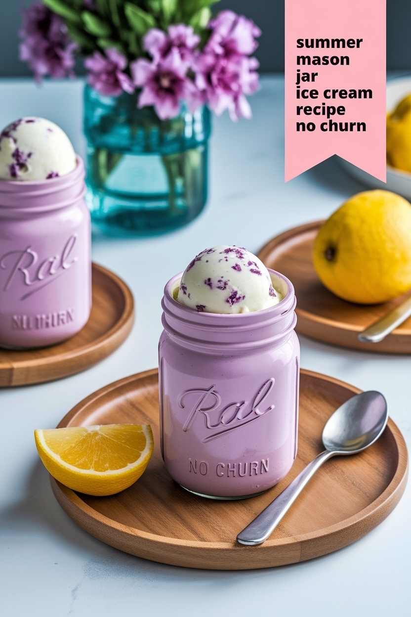 mason jar ice cream recipe no churn