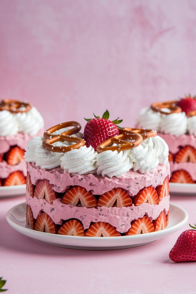 strawberry pretzel salad recipe dessert