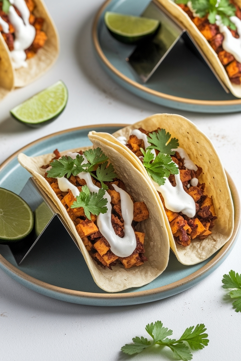 crispy tofu tacos chipotle crema