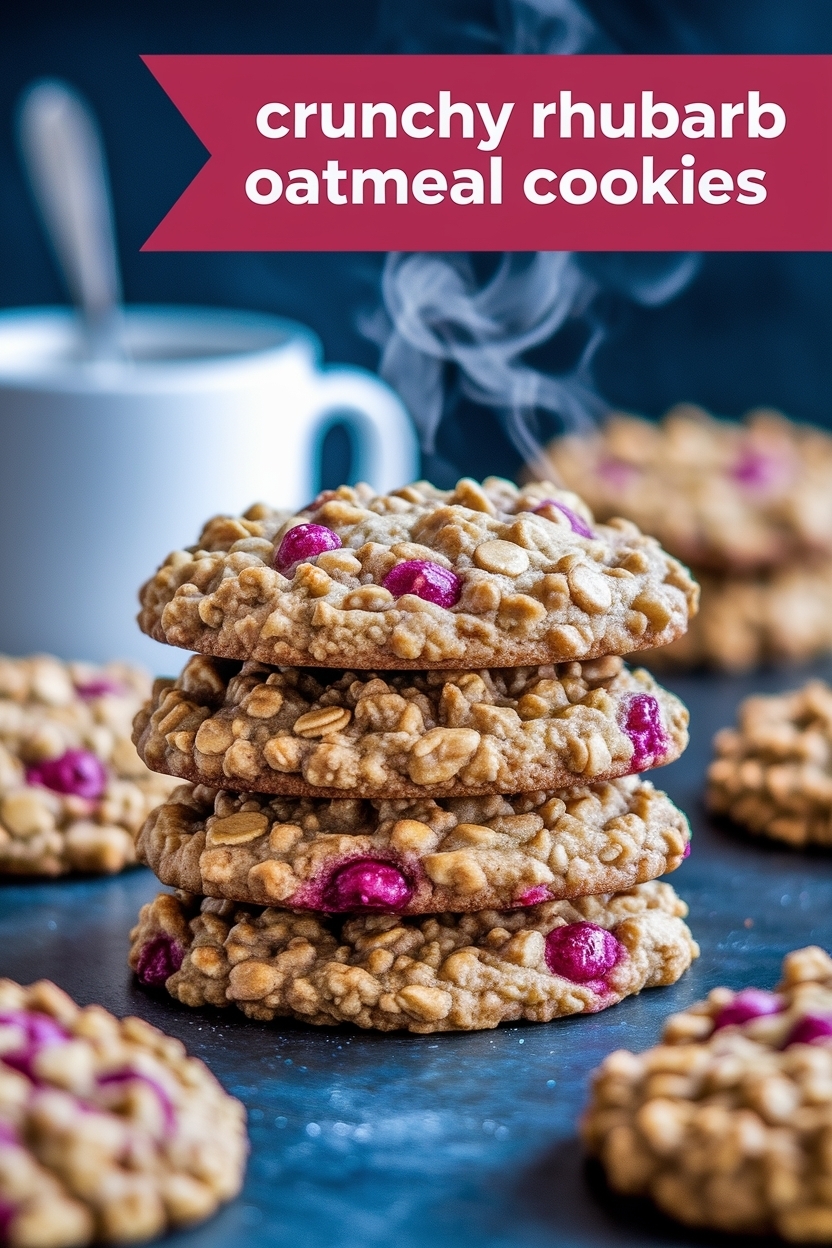 rhubarb oatmeal cookies