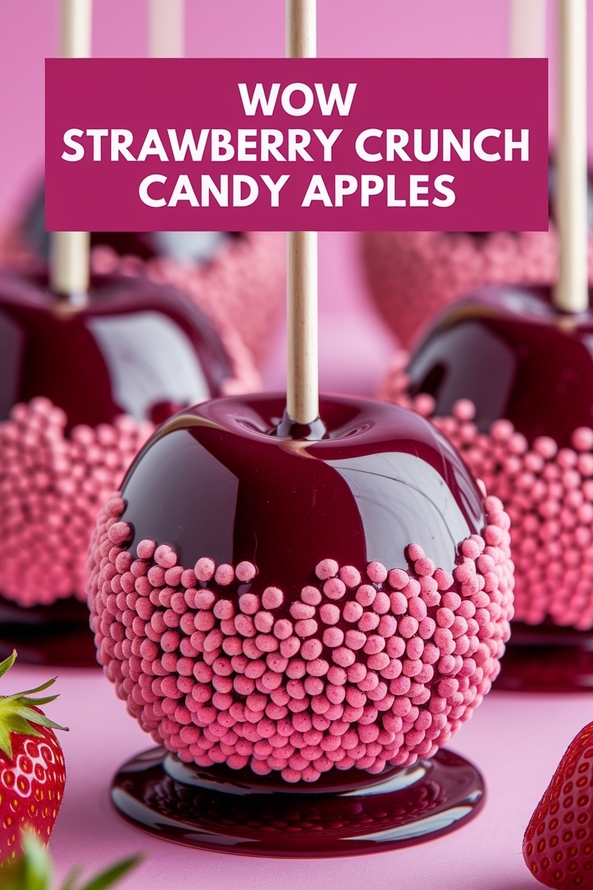 strawberry crunch candy apples
