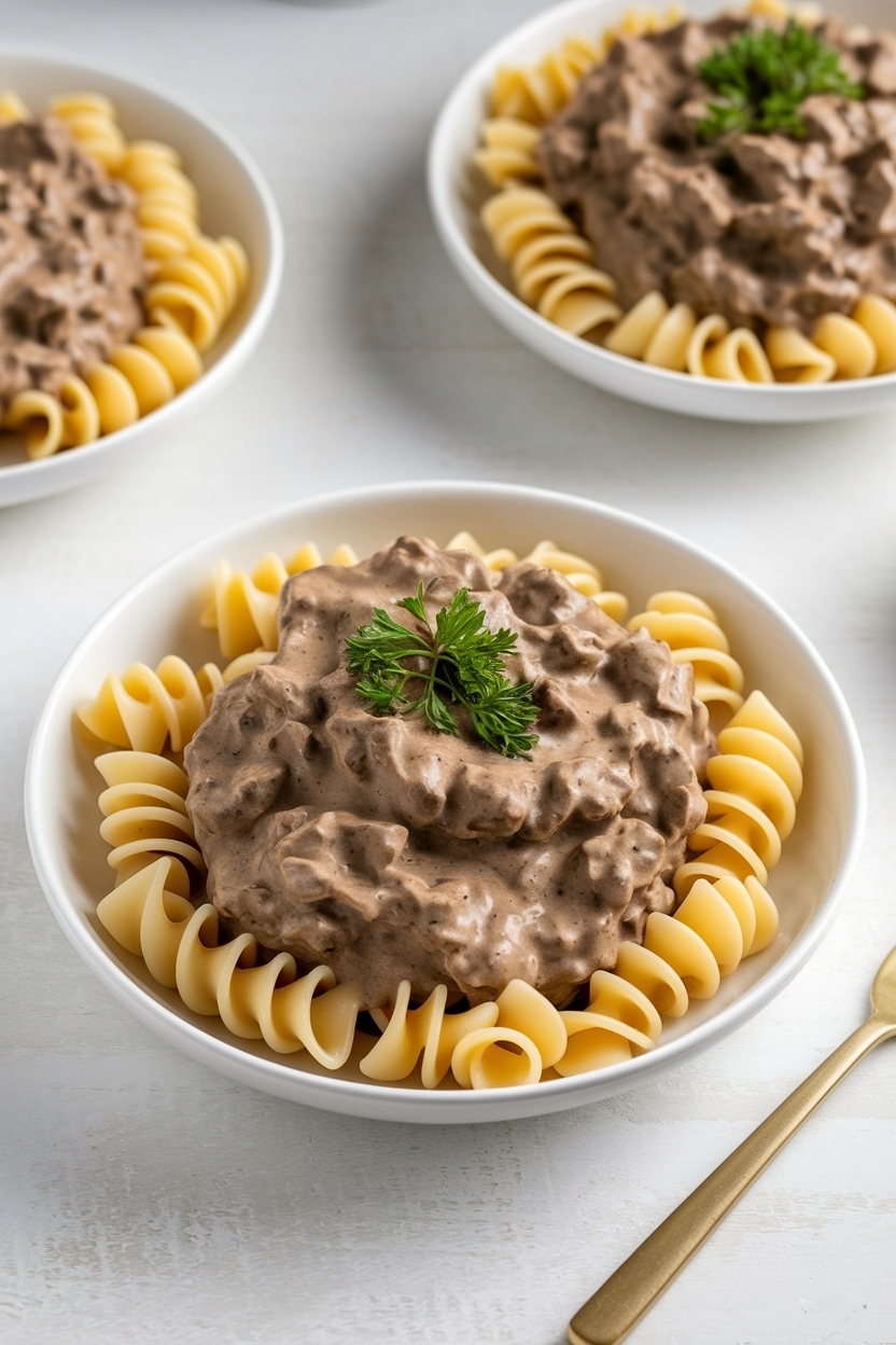 beef stroganoff pasta recipe quick