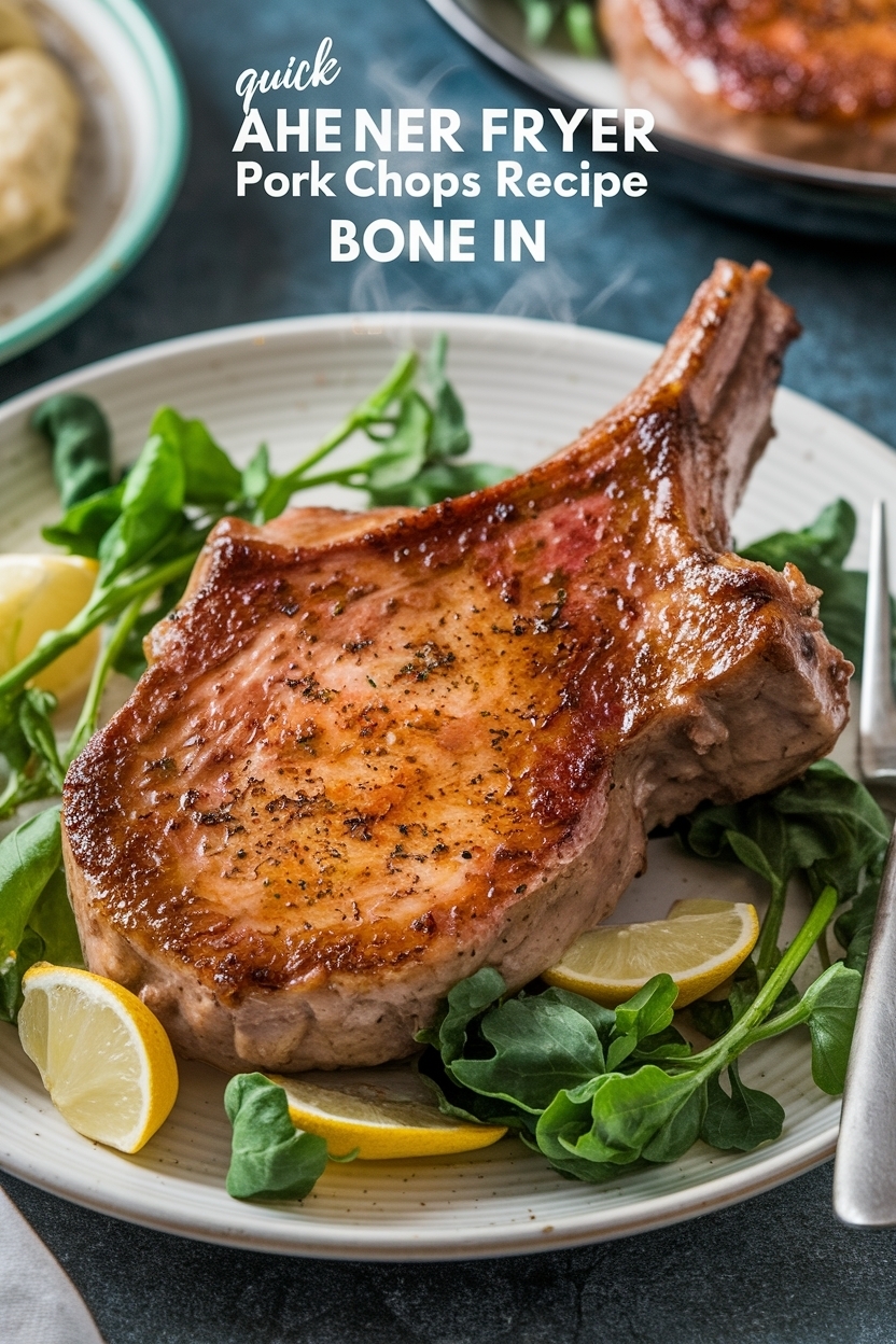 air fryer pork chops recipe bone in