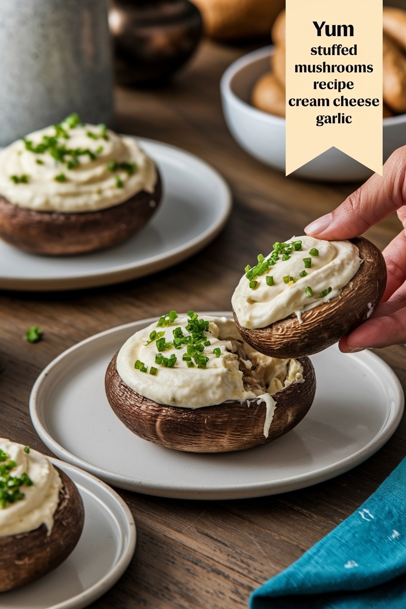 stuffed mushrooms recipe cream cheese garlic