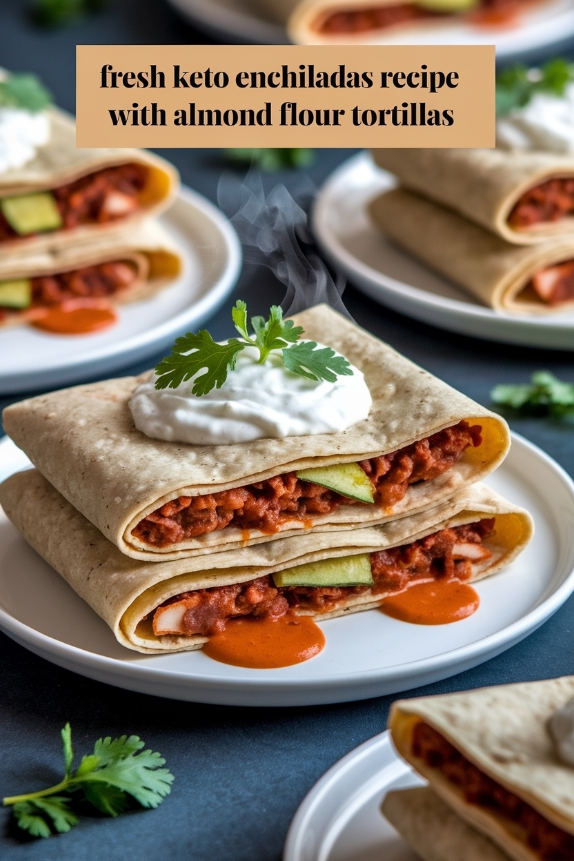 keto enchiladas recipe with almond flour tortillas