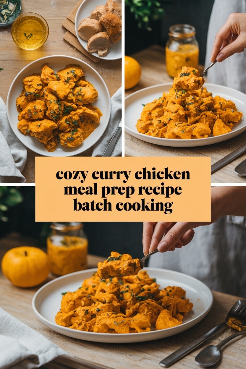 curry chicken meal prep recipe batch cooking