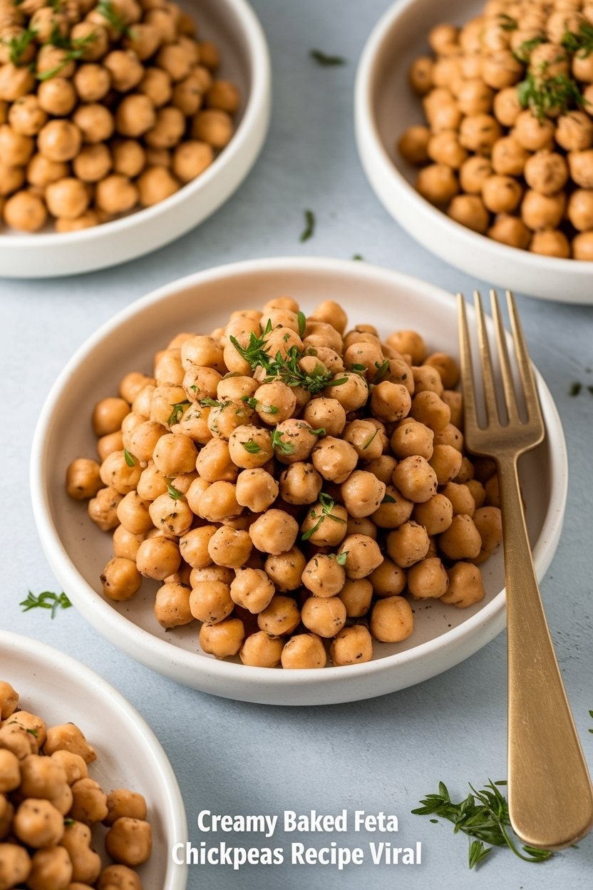 baked feta chickpeas recipe viral