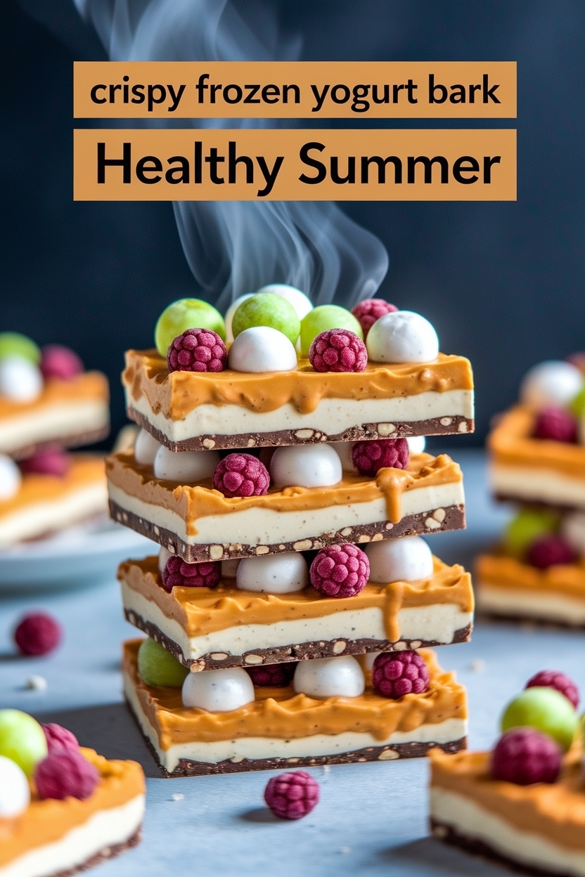 frozen yogurt bark recipe healthy summer