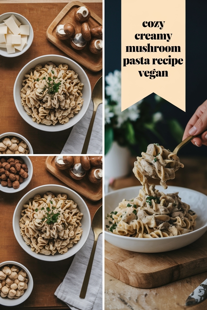 creamy mushroom pasta recipe vegan
