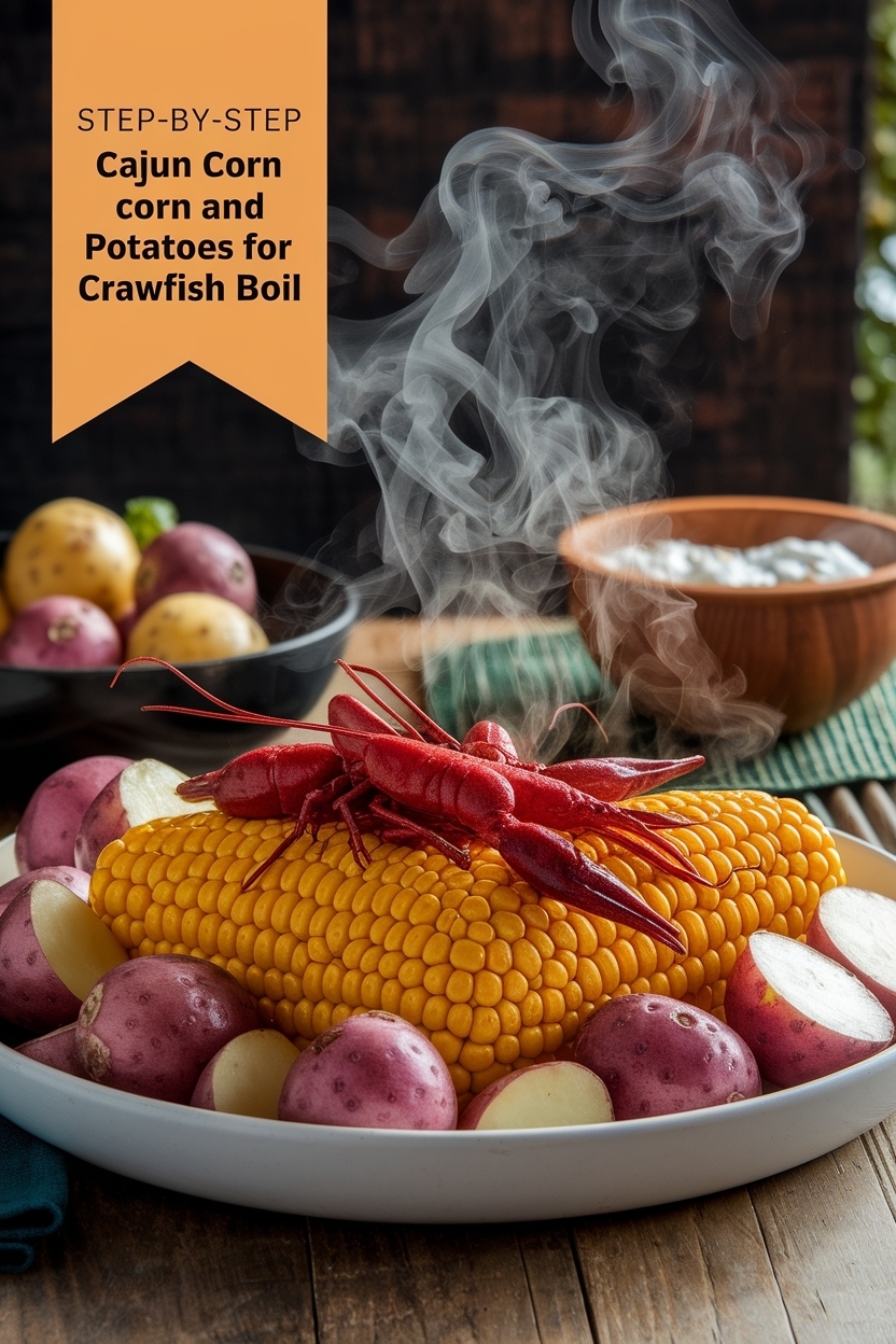 cajun corn and potatoes for crawfish boil