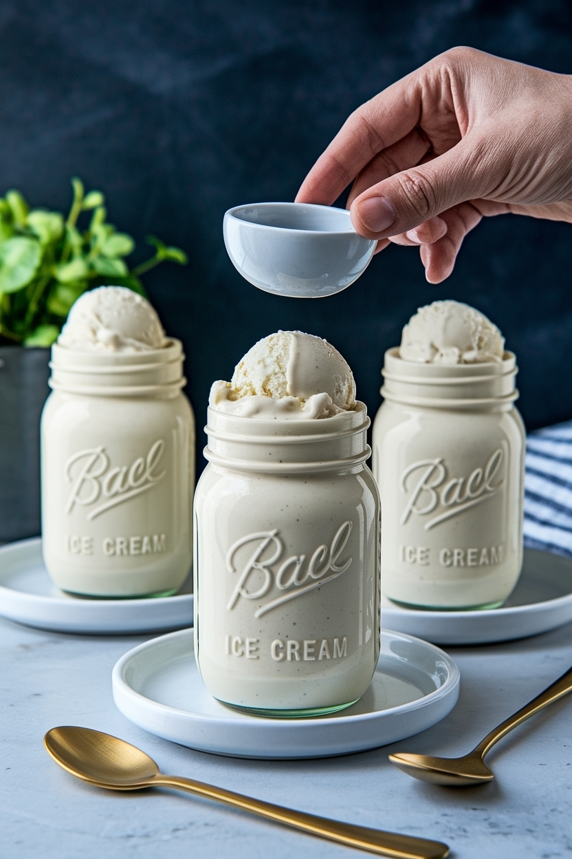 mason jar ice cream recipe no churn