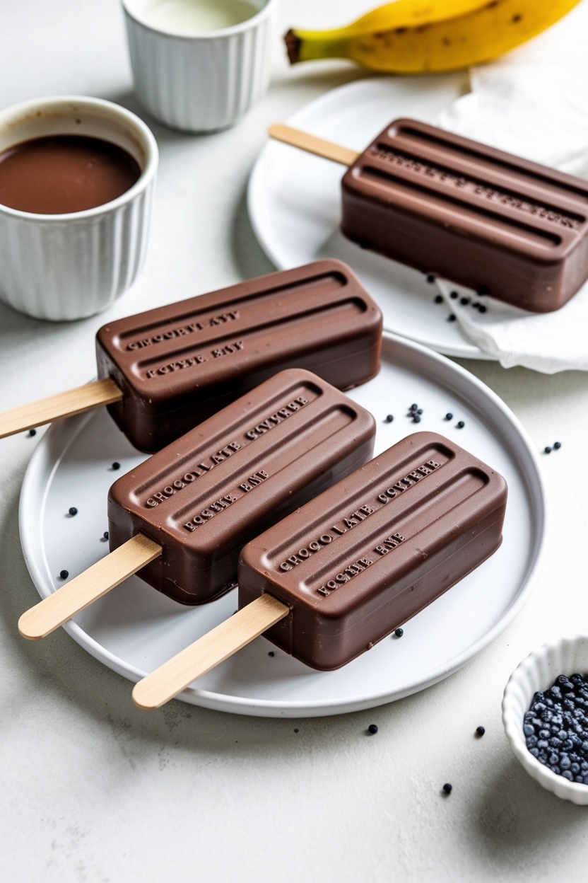 chocolate covered banana popsicles recipe healthy