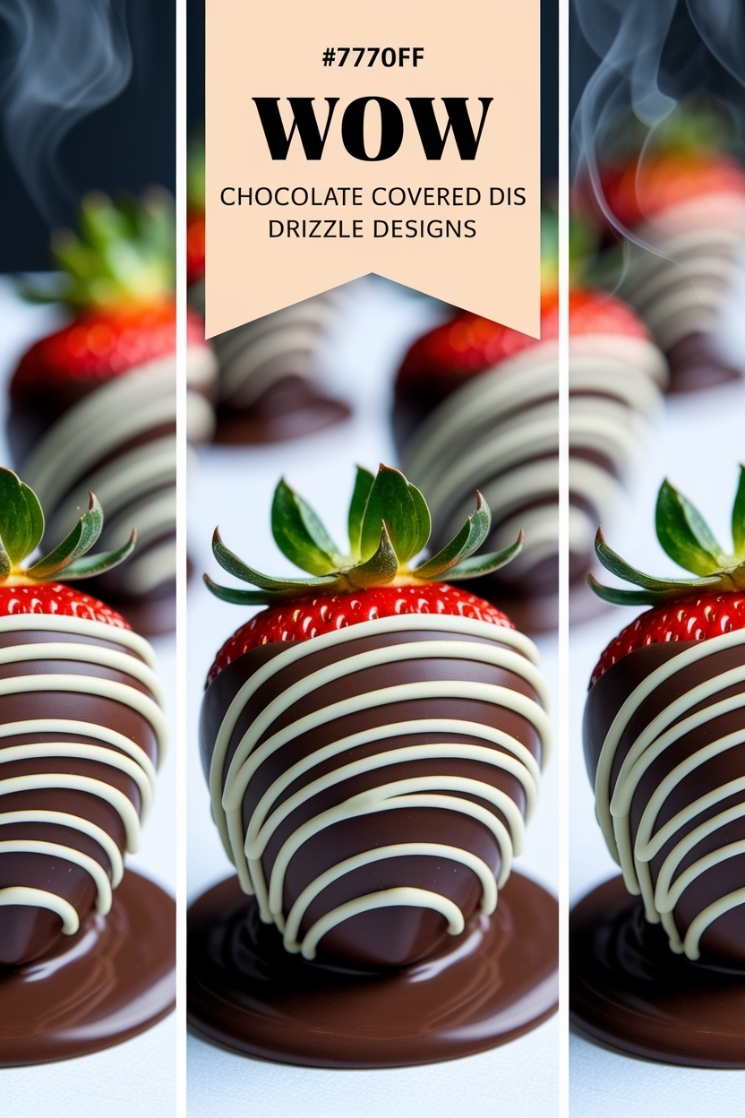 chocolate covered strawberries drizzle designs