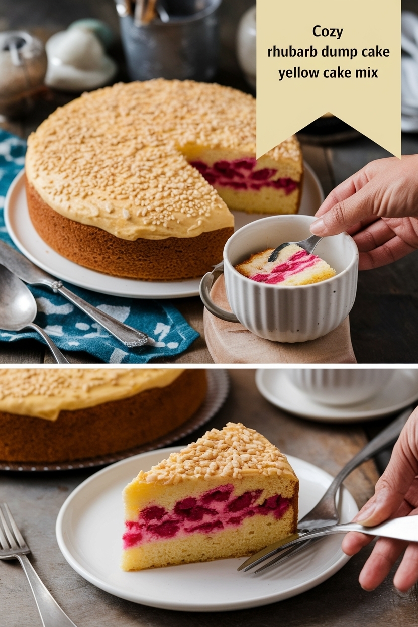 rhubarb dump cake yellow cake mix