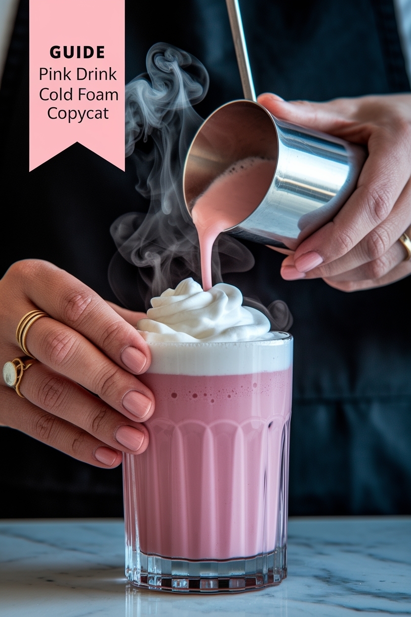 pink drink cold foam copycat