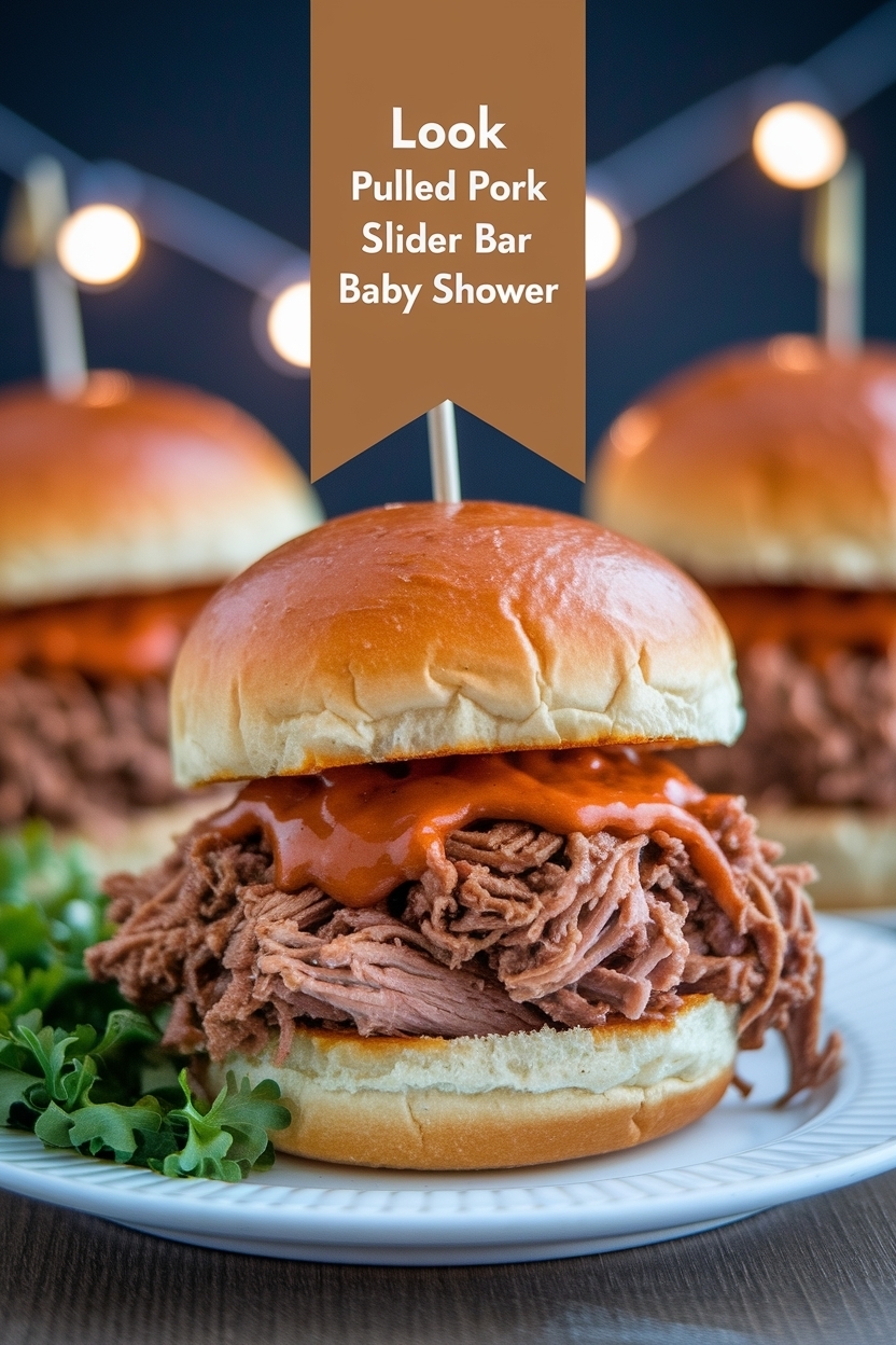 pulled pork slider bar baby shower