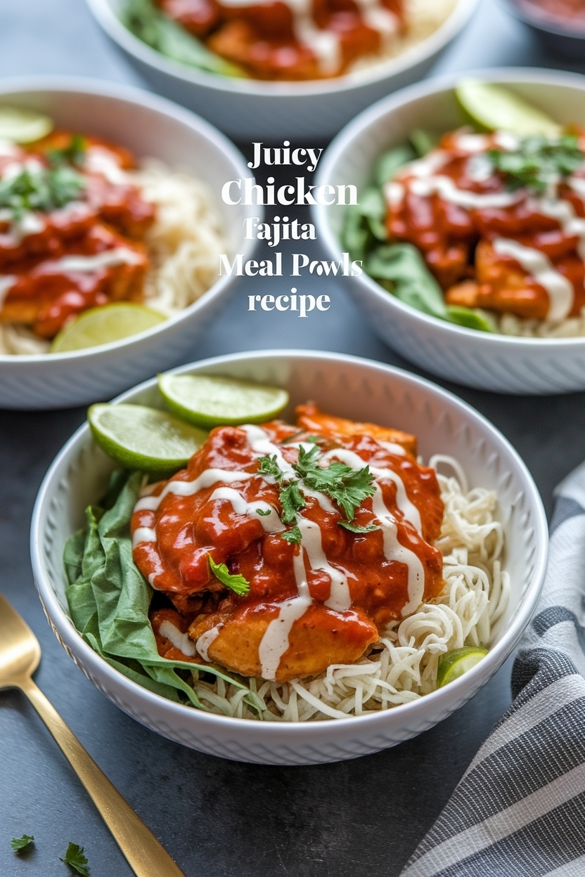 chicken fajita meal prep bowls recipe