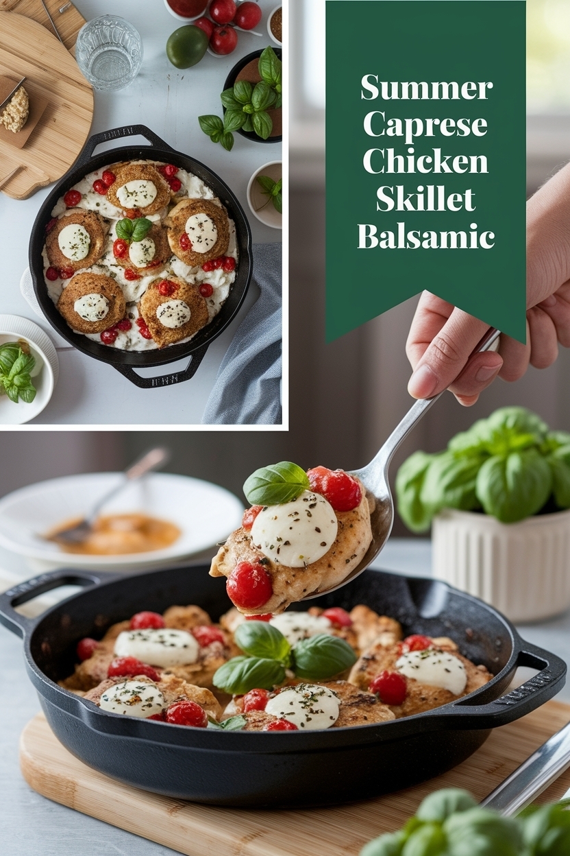caprese chicken skillet balsamic