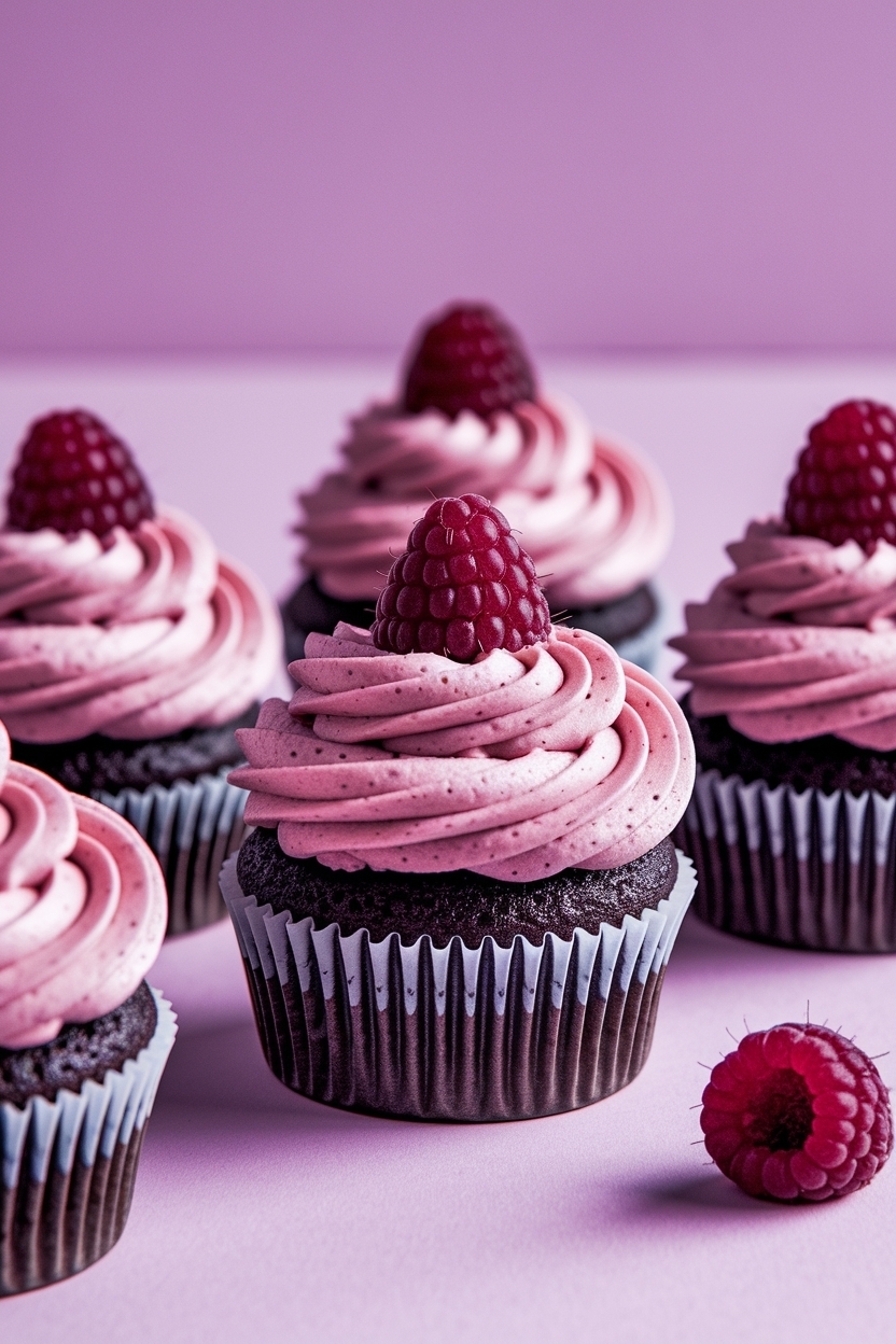 raspberry chocolate cupcakes valentine