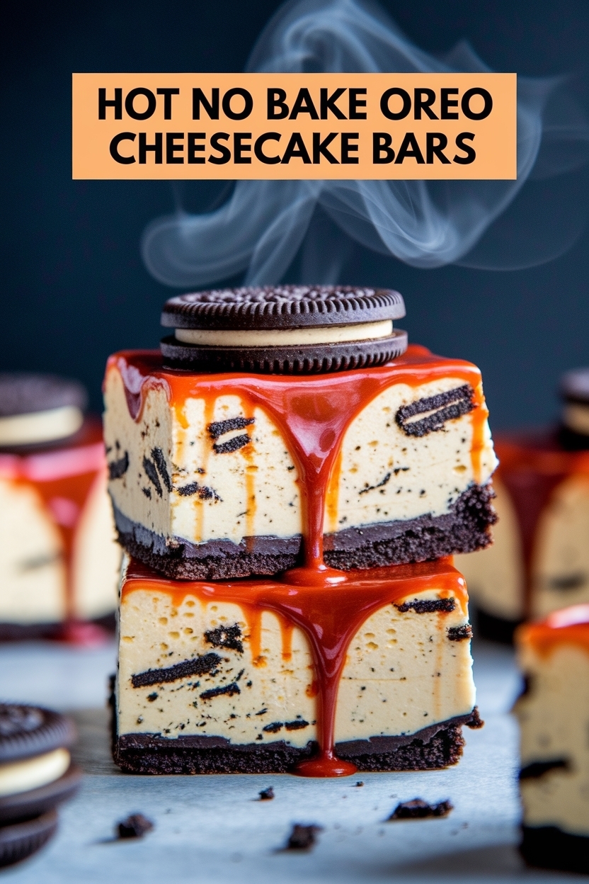 no bake oreo cheesecake bars