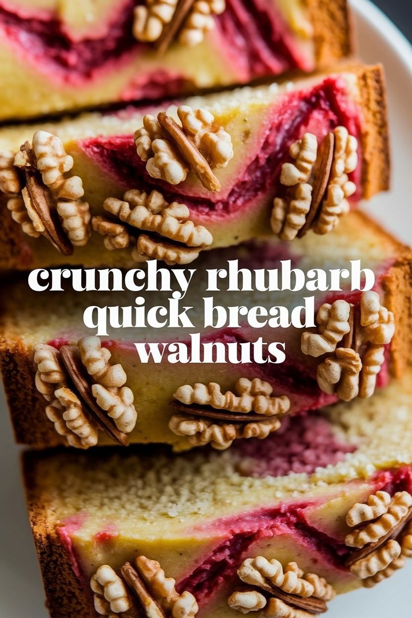 rhubarb quick bread walnuts