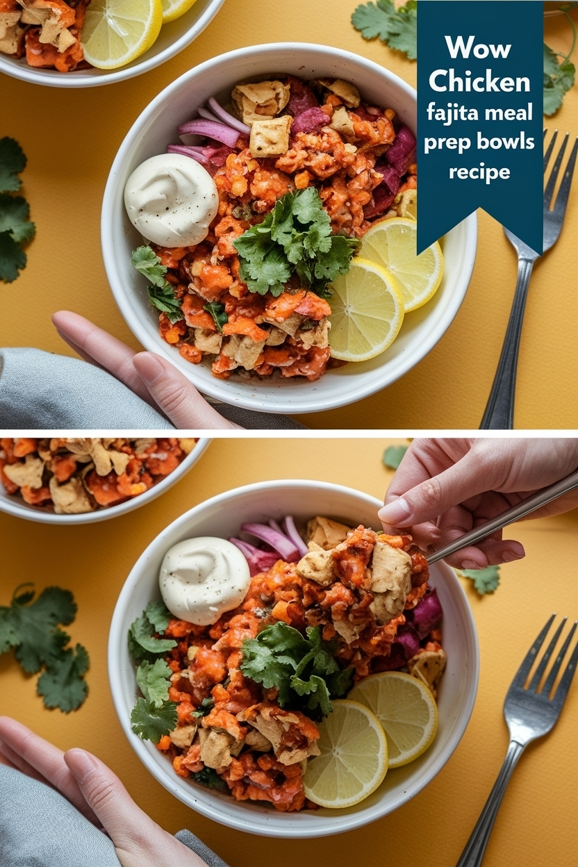 chicken fajita meal prep bowls recipe