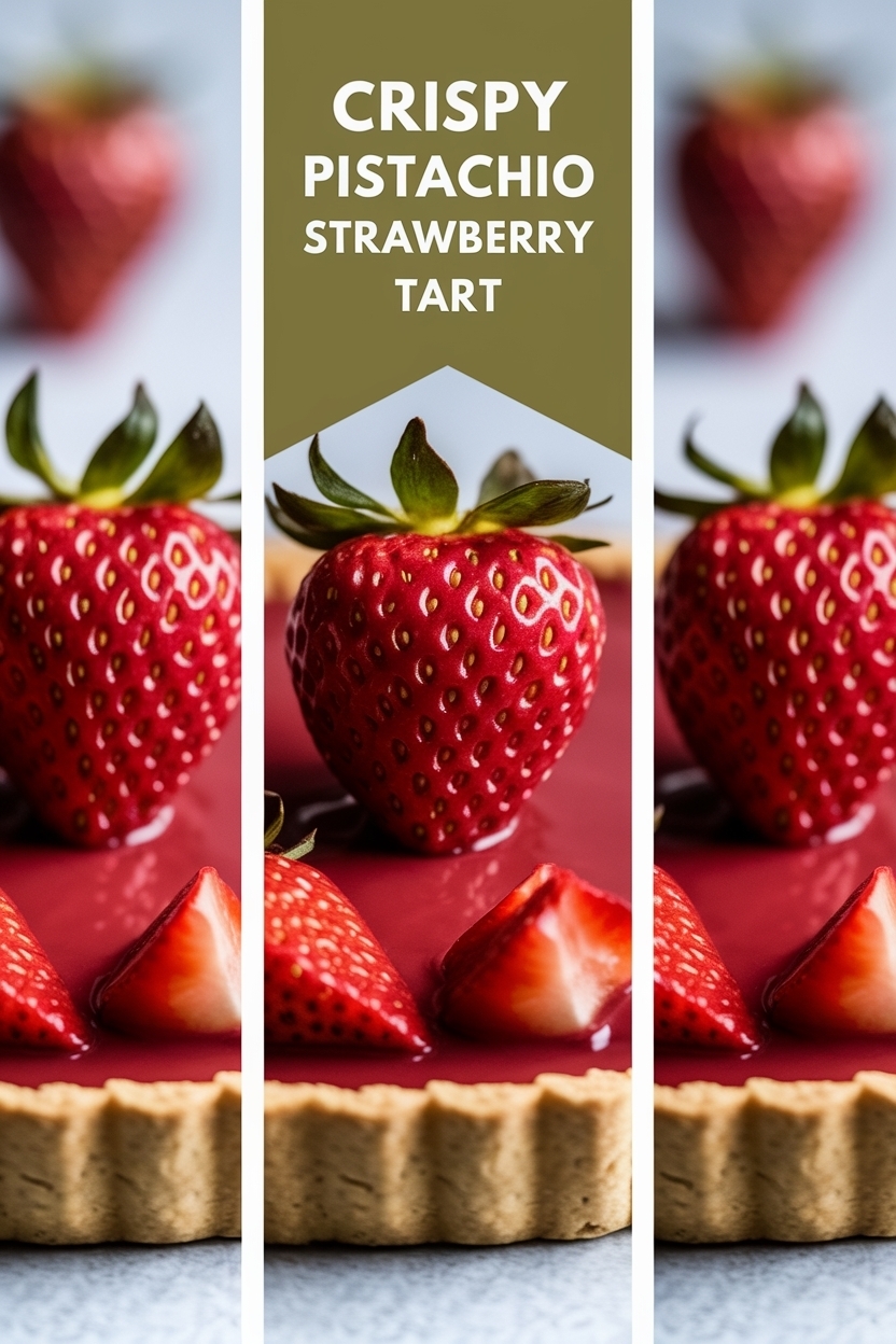 pistachio strawberry tart