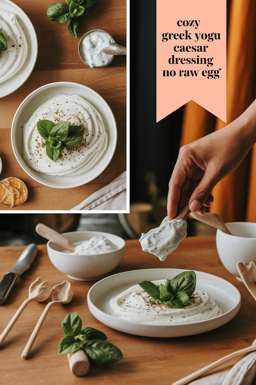 greek yogurt caesar dressing no raw egg