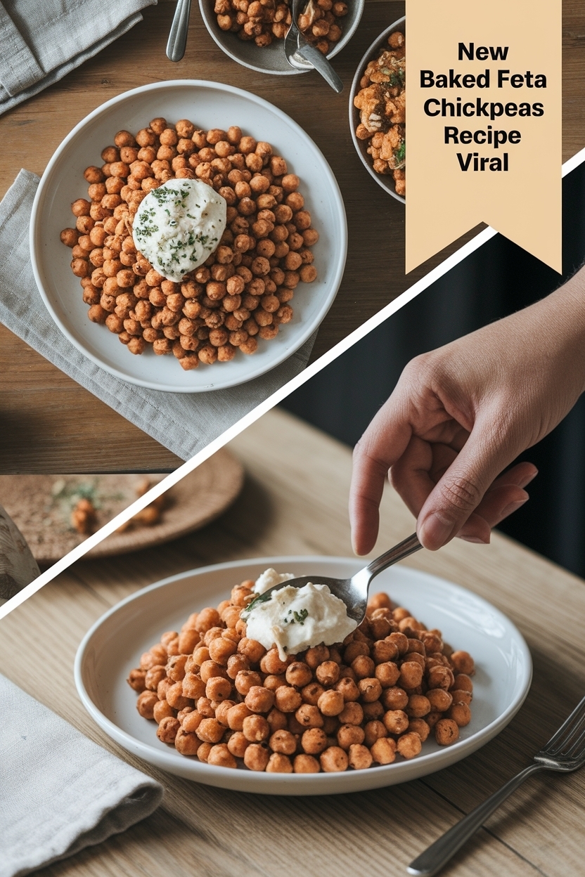 baked feta chickpeas recipe viral