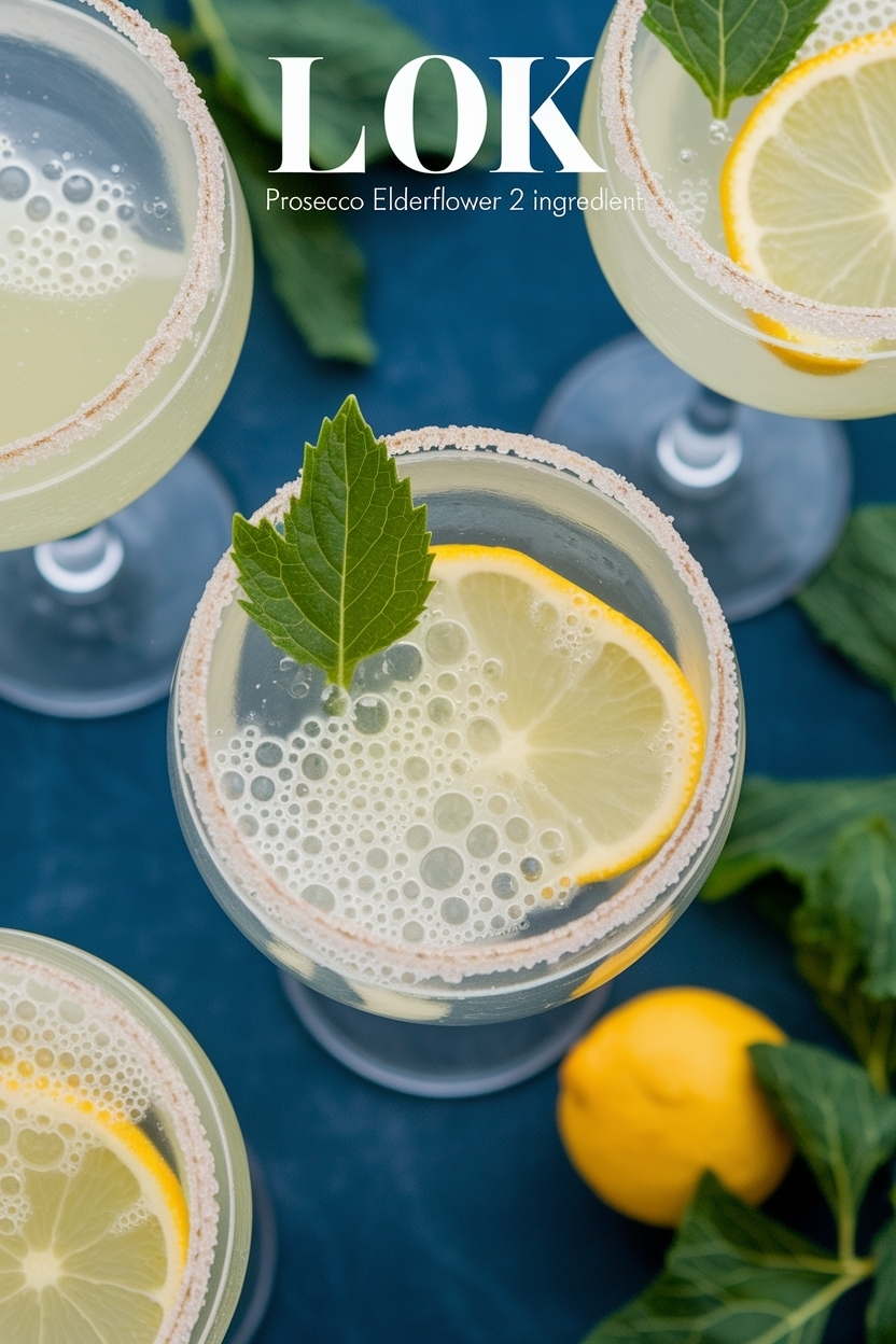 prosecco elderflower spritz 2 ingredient