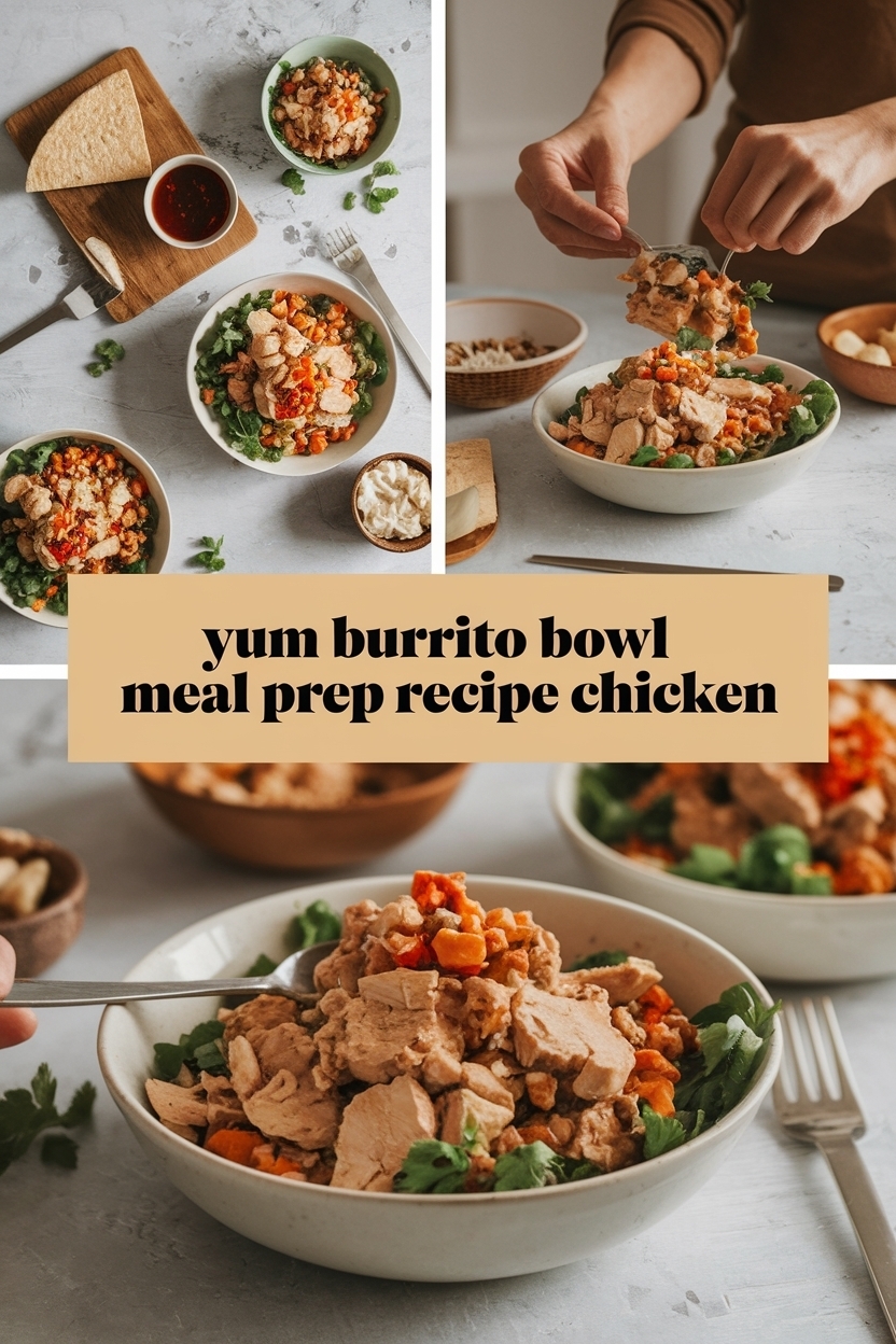 burrito bowl meal prep recipe chicken