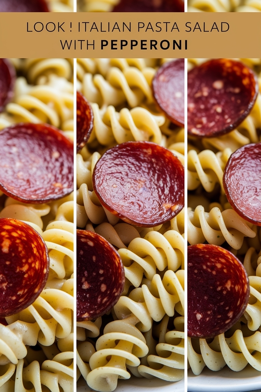 italian pasta salad with pepperoni