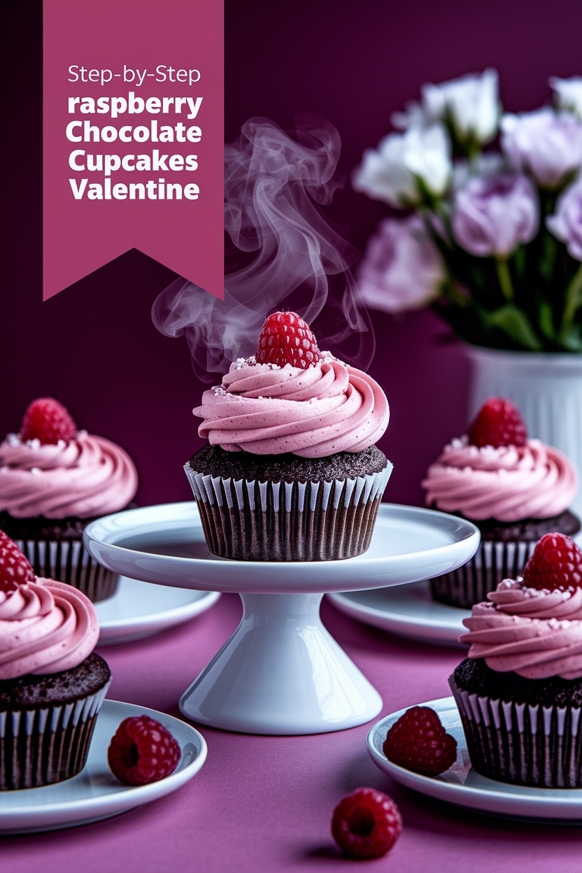raspberry chocolate cupcakes valentine