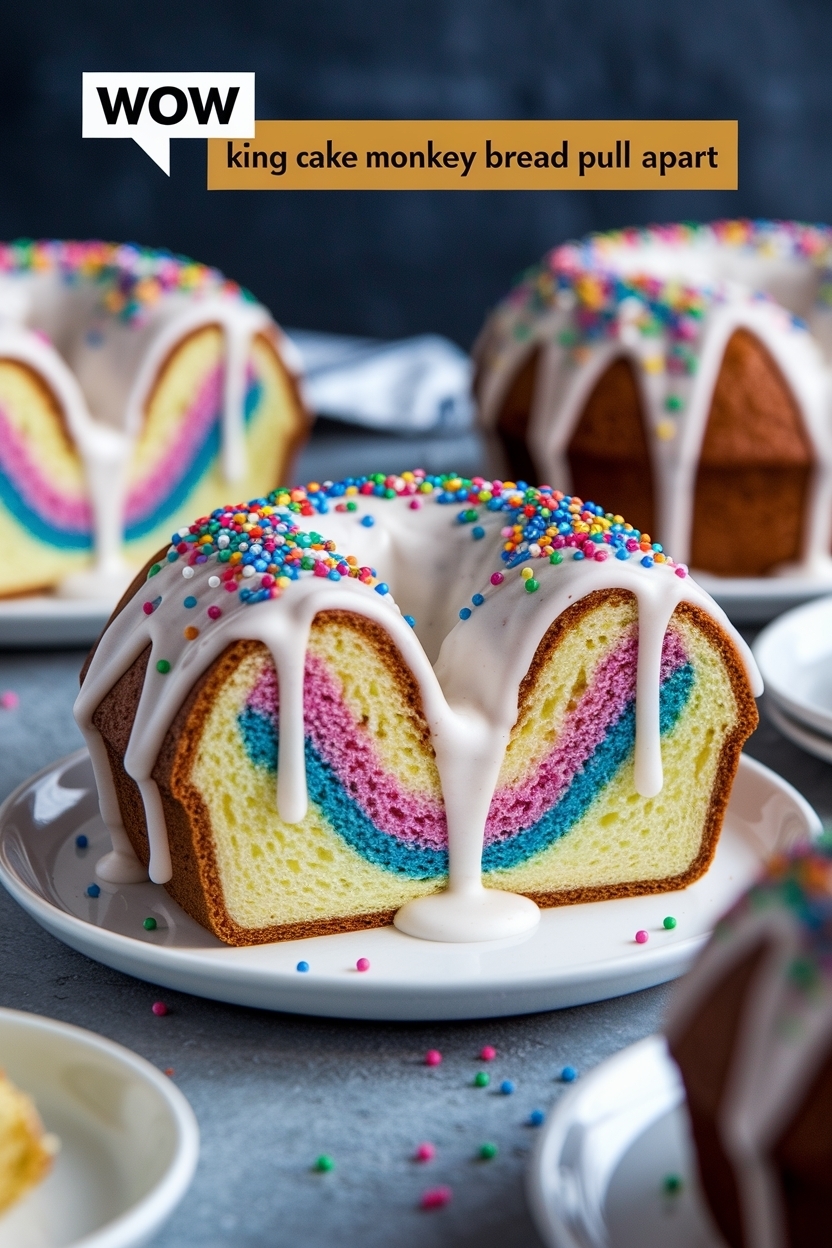 king cake monkey bread pull apart