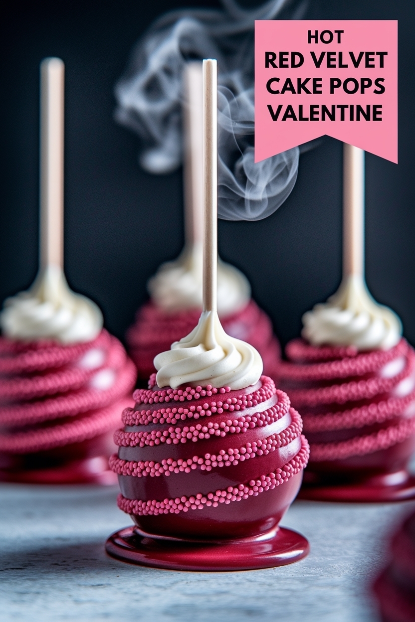 red velvet cake pops valentine