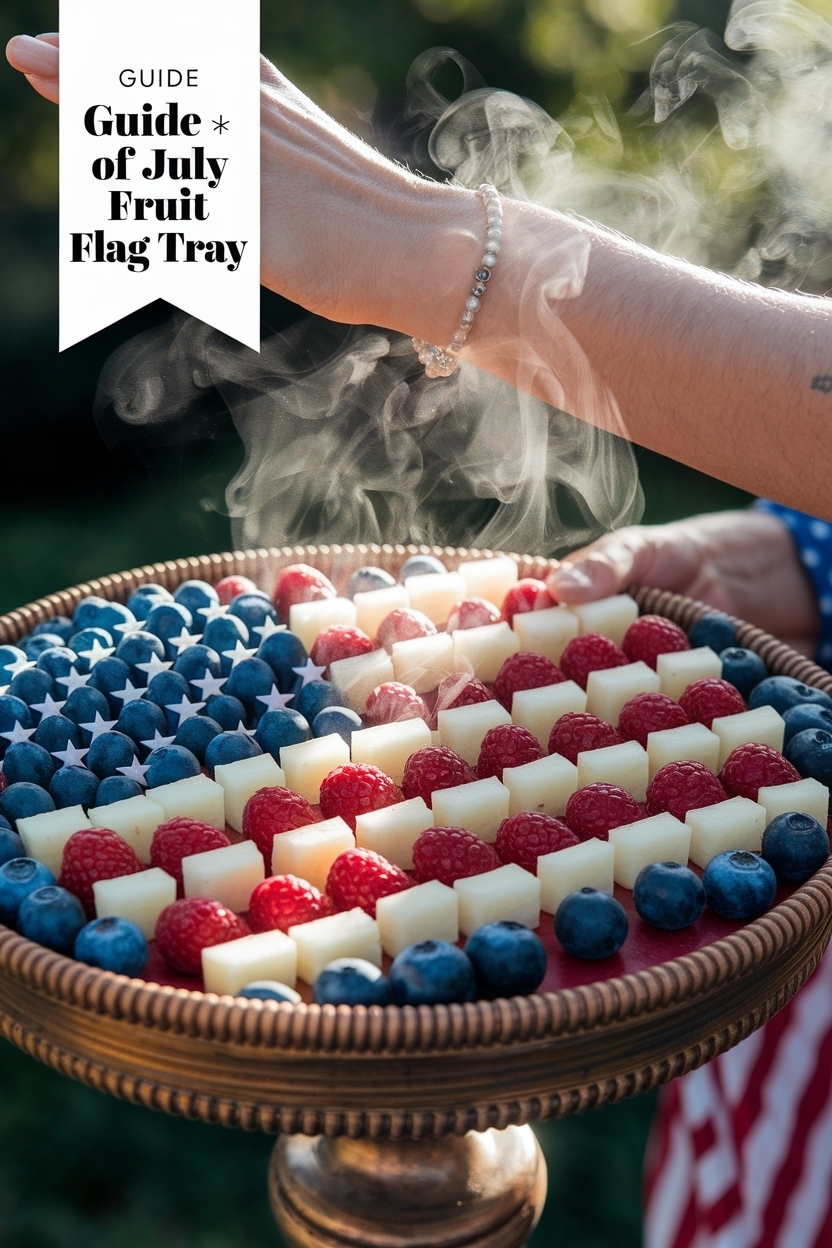 4th of july fruit flag tray