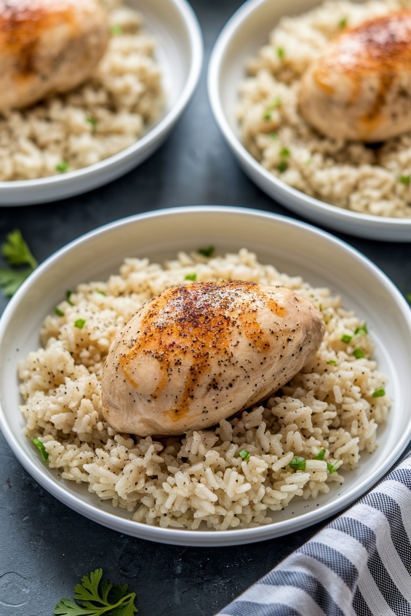 one pot chicken and rice creamy stovetop