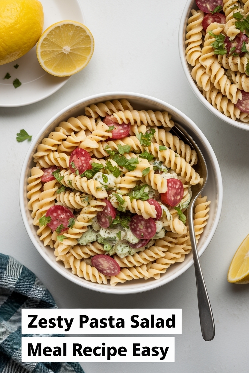 pasta salad meal prep recipe easy