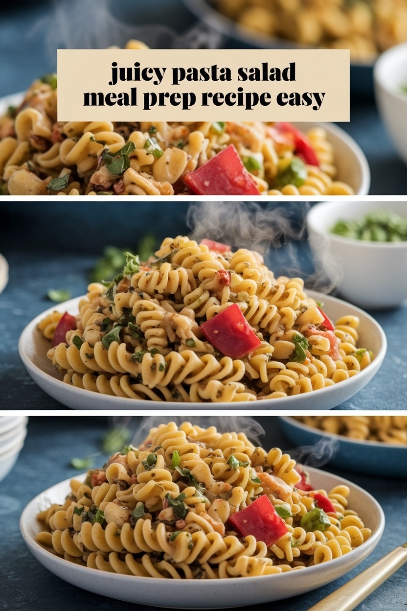 pasta salad meal prep recipe easy